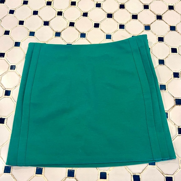 NWOT SZ 4 Diane Von Furstenberg Kelly Green Mono Skirt - Picture 1 of 4